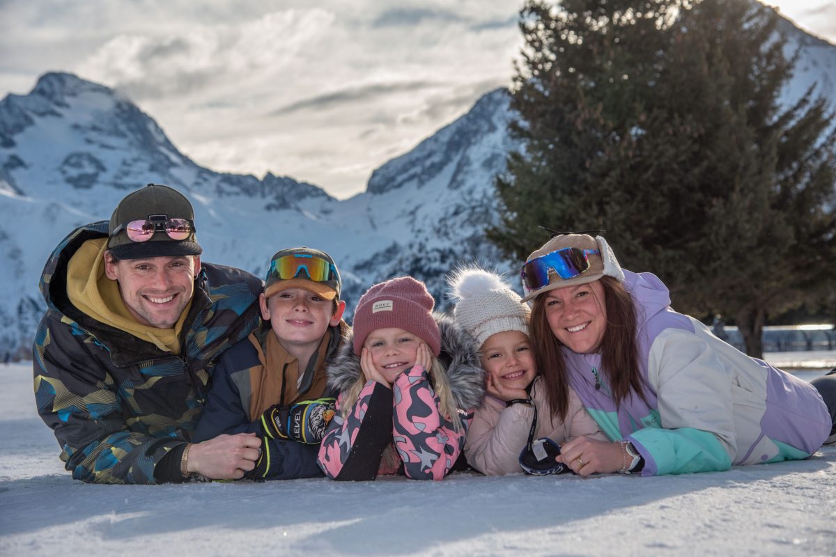 Photo de famille aux deux alpes